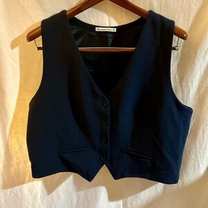 Abercrombie & Fitch Navy Blue Vest
